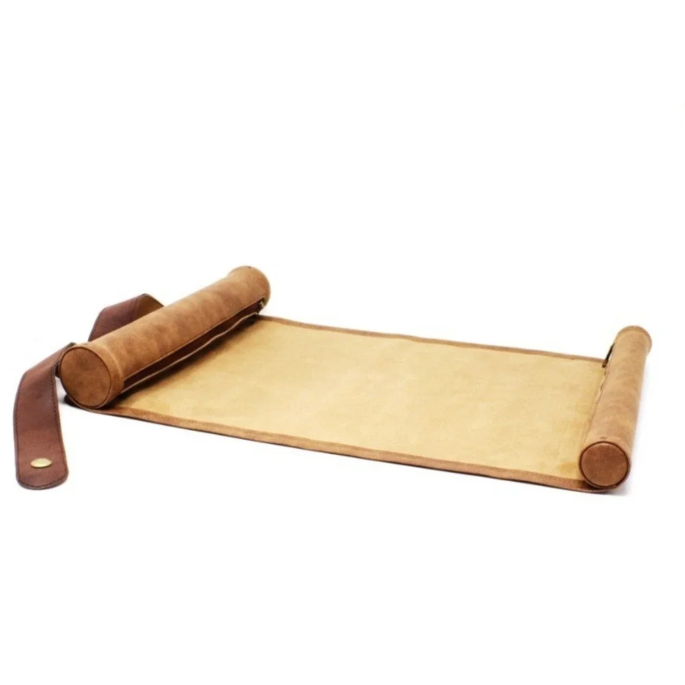 Dual Scroll of Rolling / Die Hard Dice PU Leather Rolling Tray & Storage Case